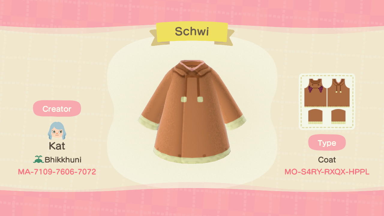 Animal Crossing Design Code: MO-S4RY-RXQX-HPPL Schwi (NGNL)