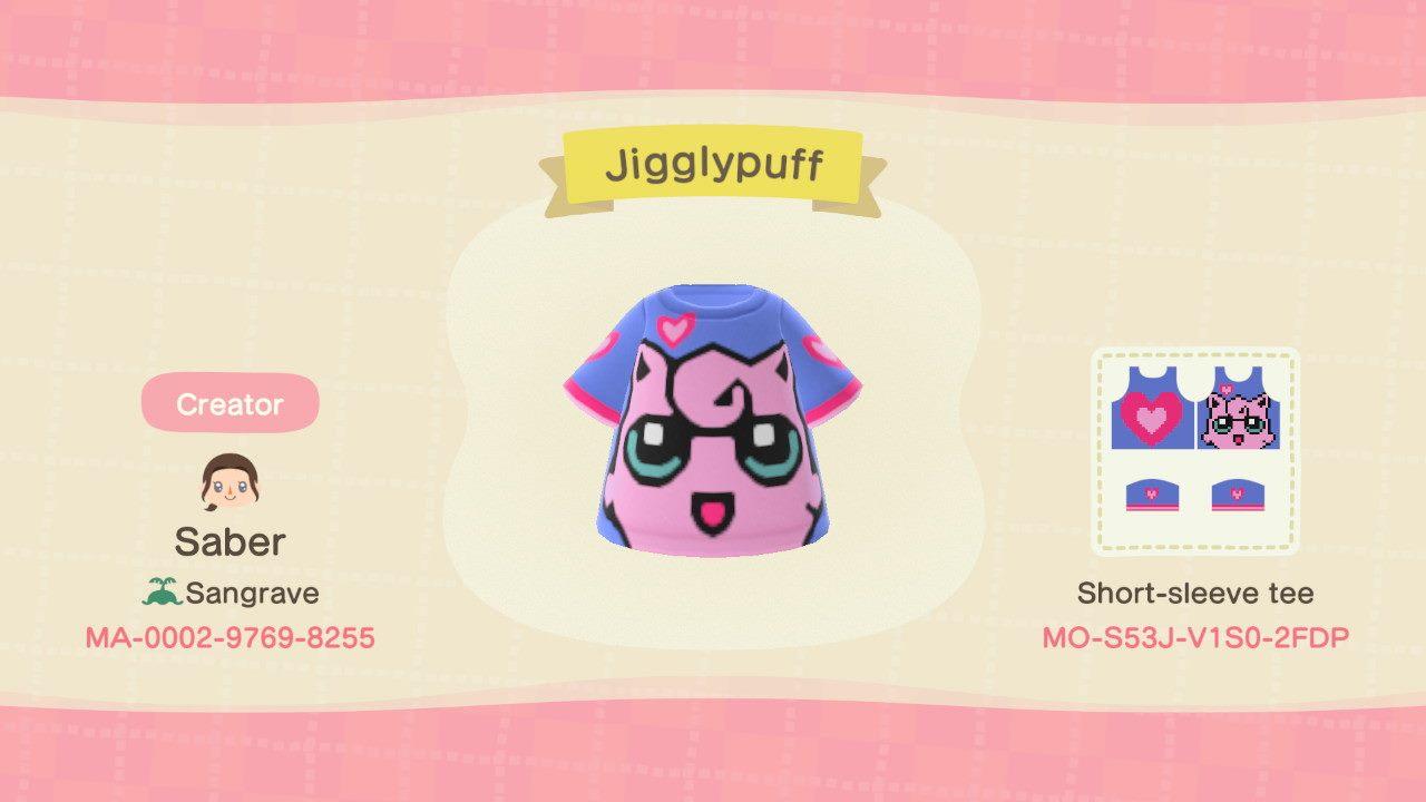 Animal Crossing Design Code: MO-S53J-V1S0-2FDP Jigglypuff