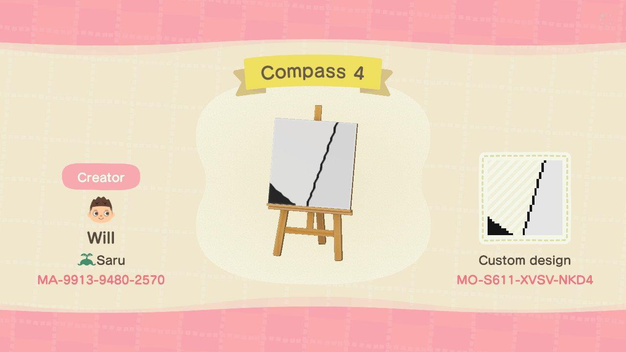 Animal Crossing Design Code: MO-S611-XVSV-NKD4 Compass 4