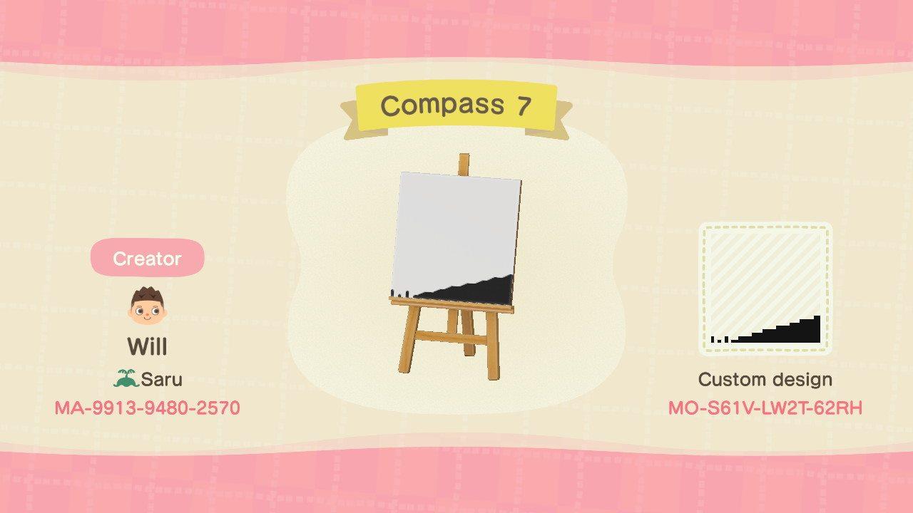 Animal Crossing Design Code: MO-S61V-LW2T-62RH Compass 7