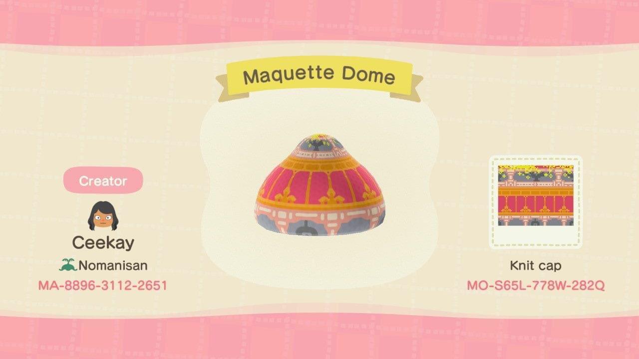 Animal Crossing Design Code: MO-S65L-778W-282Q Maquette Dome