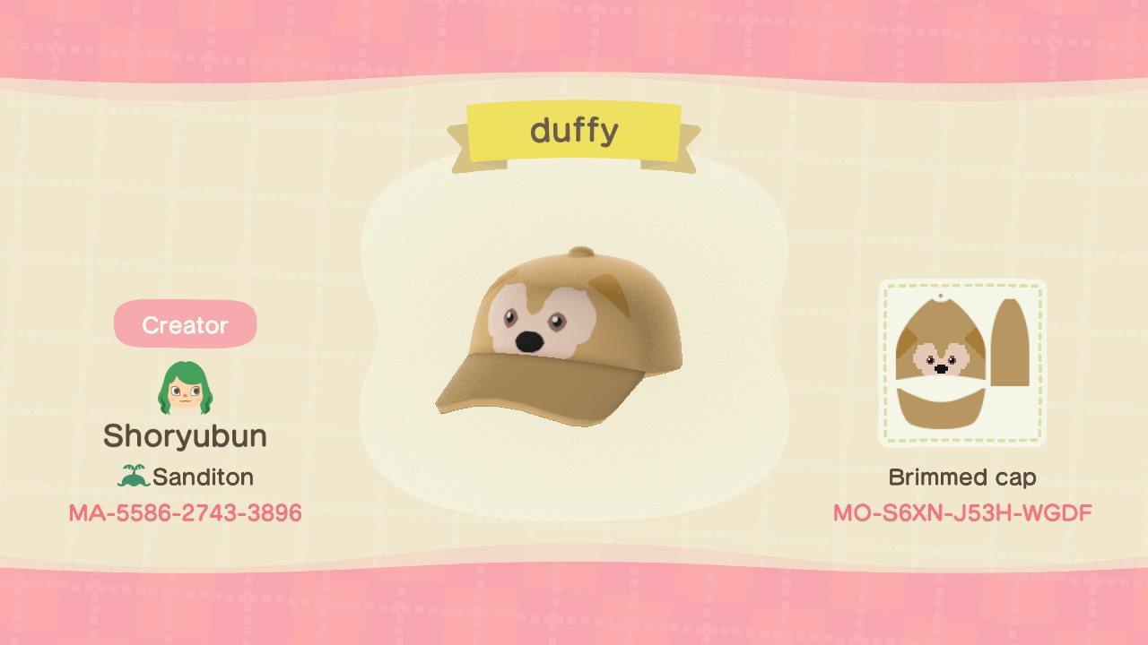 Animal Crossing Design Code: MO-S6XN-J53H-WGDF Duffy