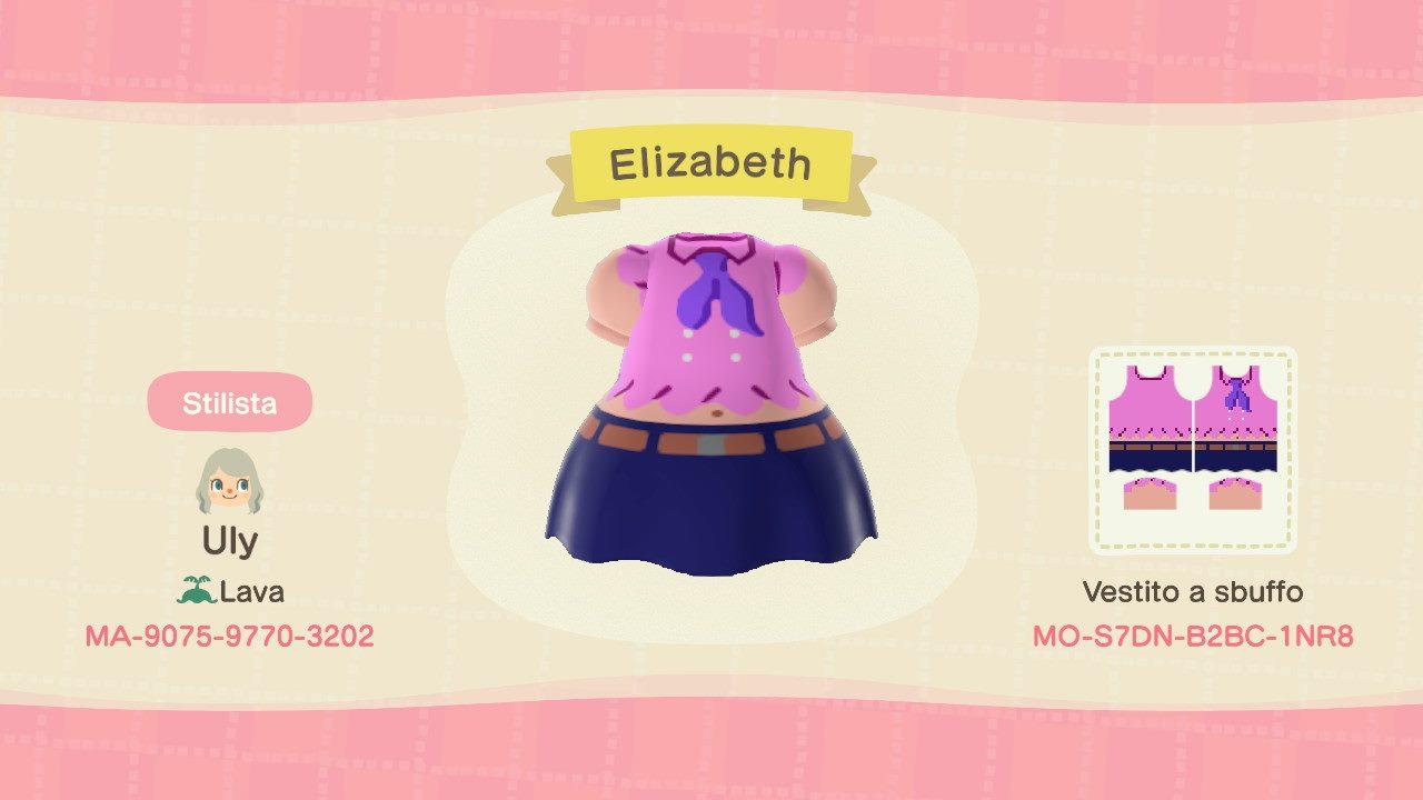 Animal Crossing Design Code: MO-S7DN-B2BC-1NR8 Elizabeth