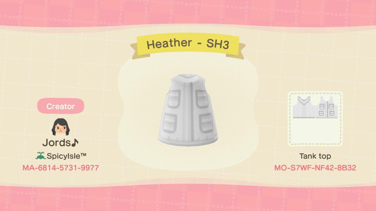 Animal Crossing Design Code: MO-S7WF-NF42-8B32 Heather - SH3