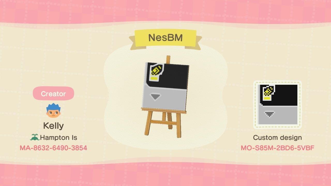 Animal Crossing Design Code: MO-S85M-2BD6-5VBF Mario NES BM