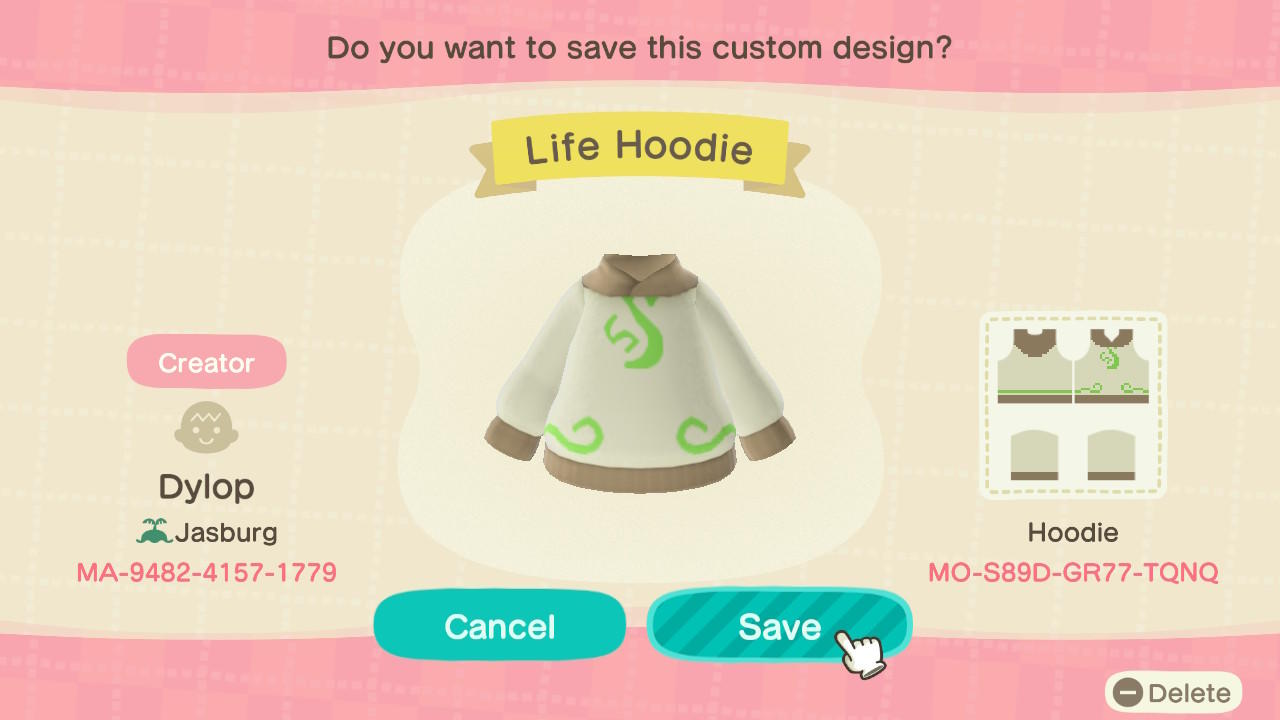 Animal Crossing Design Code: MO-S89D-GR77-TQNQ Homestuck Life