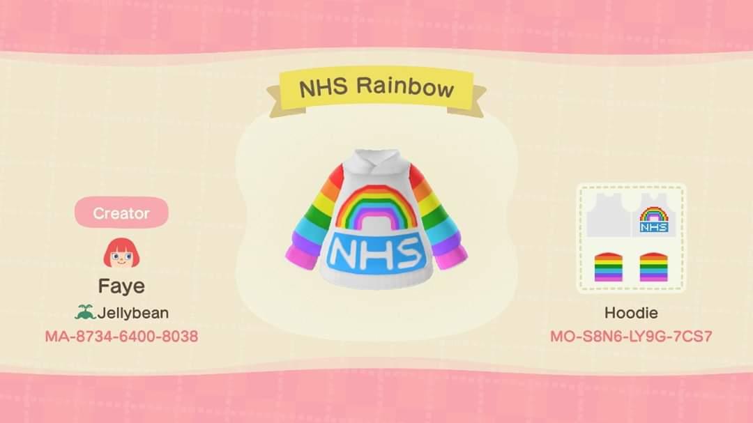 Animal Crossing Design Code: MO-S8N6-LY9G-7CS7 NHS Rainbow