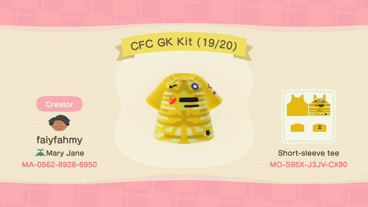 Animal Crossing Design Code: MO-S95X-J3JV-CX90 CFC GK Kit (19/20)