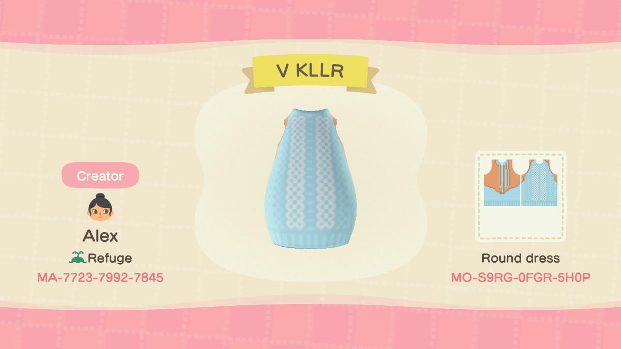 Animal Crossing Design Code: MO-S9RG-0FGR-5H0P V KLLR