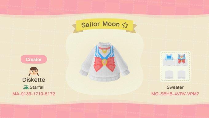 Animal Crossing Design Code: MO-SBHB-4VRV-VPM7 Sailor Moon