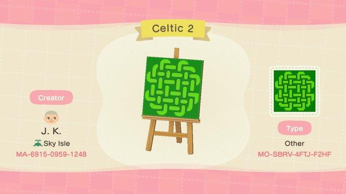 Animal Crossing Design Code: MO-SBRV-4FTJ-F2HF Celtic 2