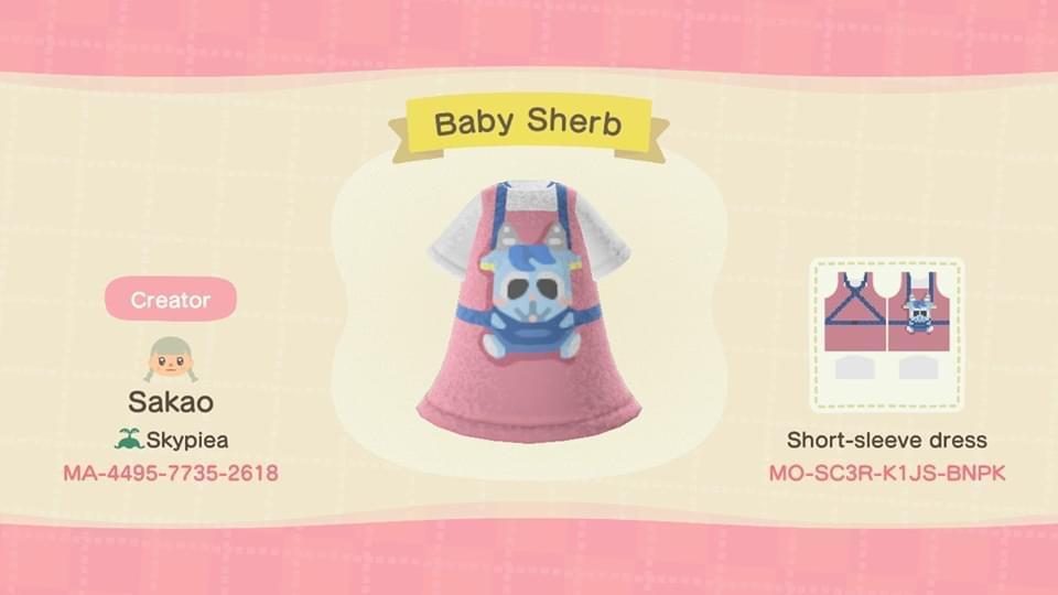 Animal Crossing Design Code: MO-SC3R-K1JS-BNPK Baby Sherb