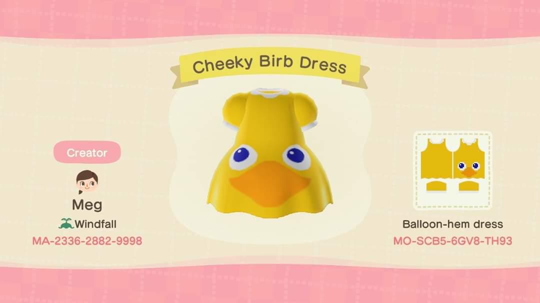 Animal Crossing Design Code: MO-SCB5-6GV8-TH93 Chocobo (FF)