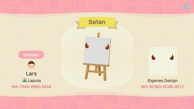 Animal Crossing Design Code: MO-SCMD-XC96-001C Satan Horns