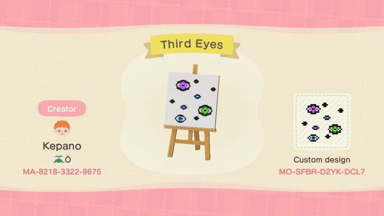 Animal Crossing Design Code: MO-SFBR-D2YK-DCL7 Third Eyes