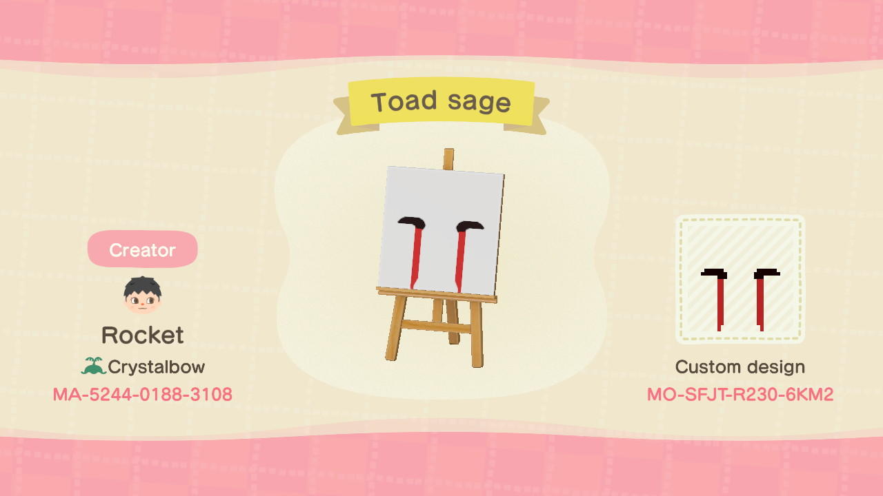 Animal Crossing Design Code: MO-SFJT-R230-6KMW Jiraiya Naruto