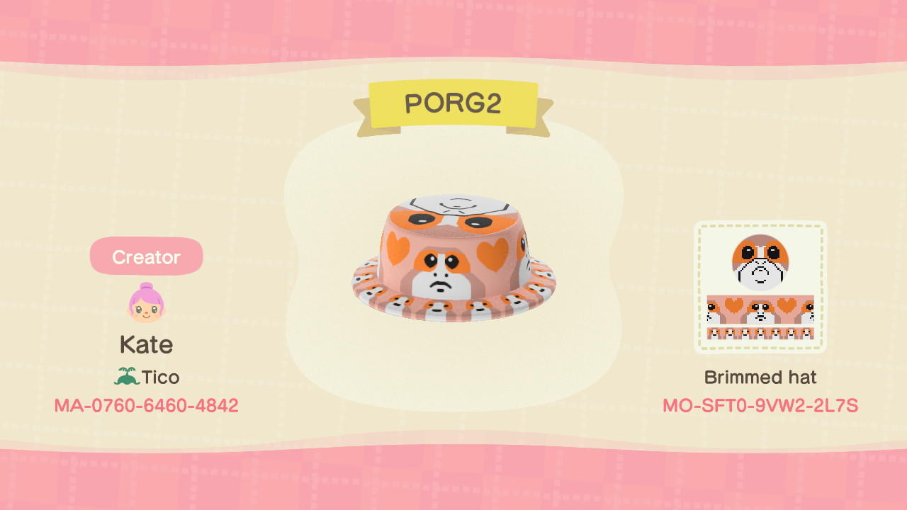 Animal Crossing Design Code: MO-SFT0-9VW2-2L7S PORG2