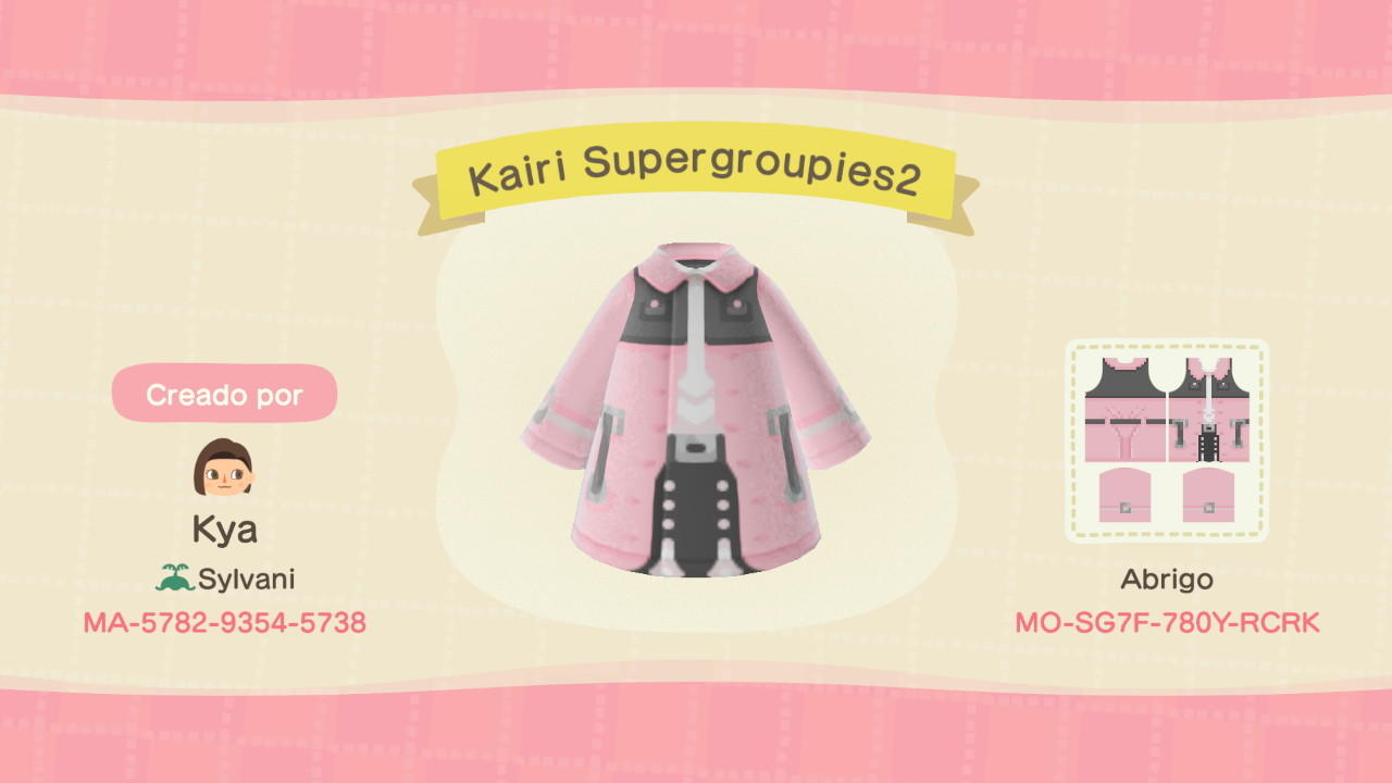 Animal Crossing Design Code: MO-SG7F-780Y-RCRK Kairi supergroupies