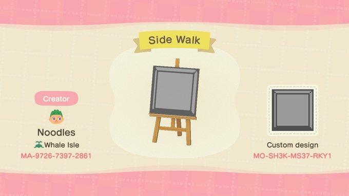 Animal Crossing Design Code: MO-SH3K-MS37-RKY1 Side Walk