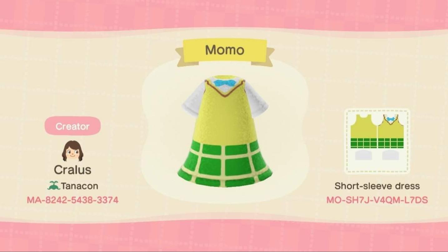 Animal Crossing Design Code: MO-SH7J-V4QM-L7DS Momo