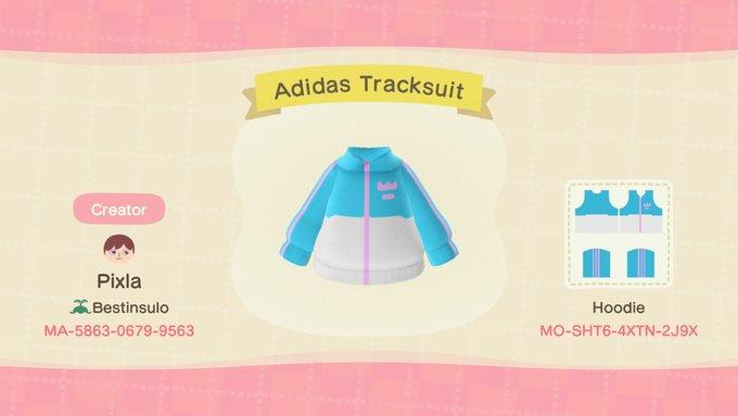 Animal Crossing Design Code: MO-SHT6-4XTN-2J9X Adidas Tracksuit