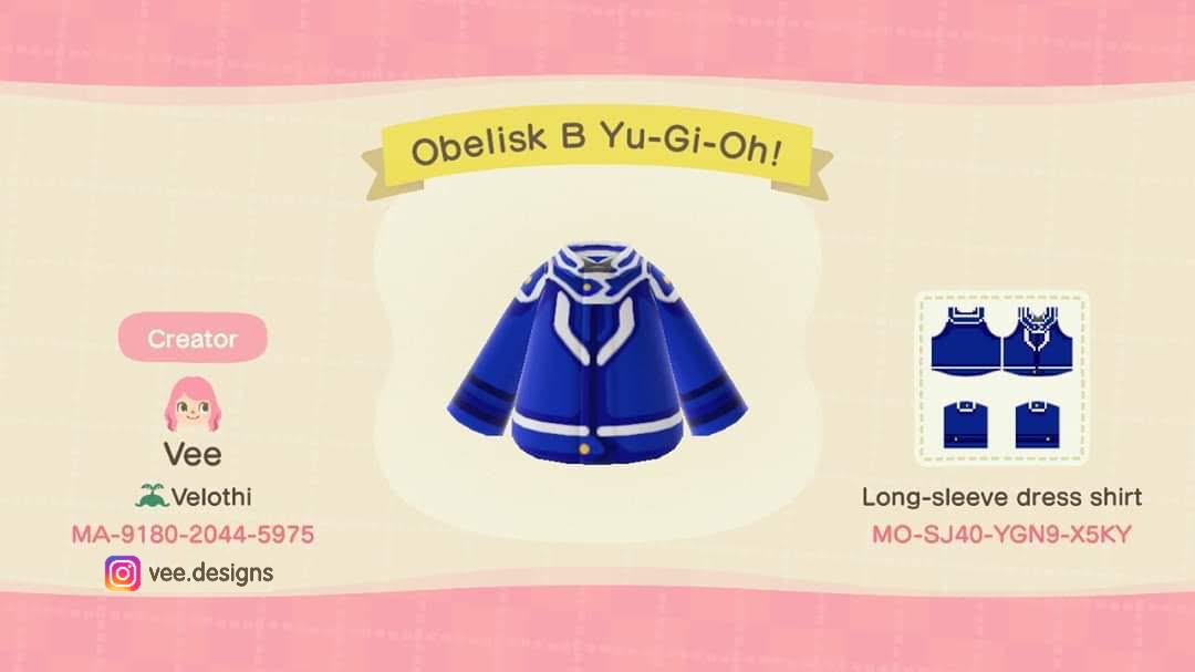 Animal Crossing Design Code: MO-SJ40-YGN9-X5KY Obelisk B Yu-Gi-Oh!