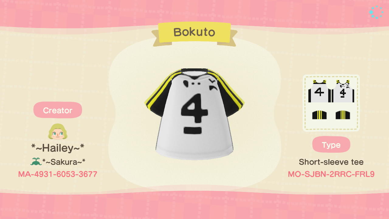 Animal Crossing Design Code: MO-SJBN-2RRC-FRL9 Bokuto