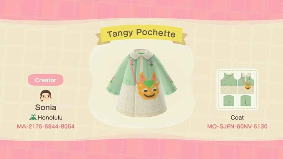 Animal Crossing Design Code: MO-SJFN-60NV-5130 Tangy Pochette