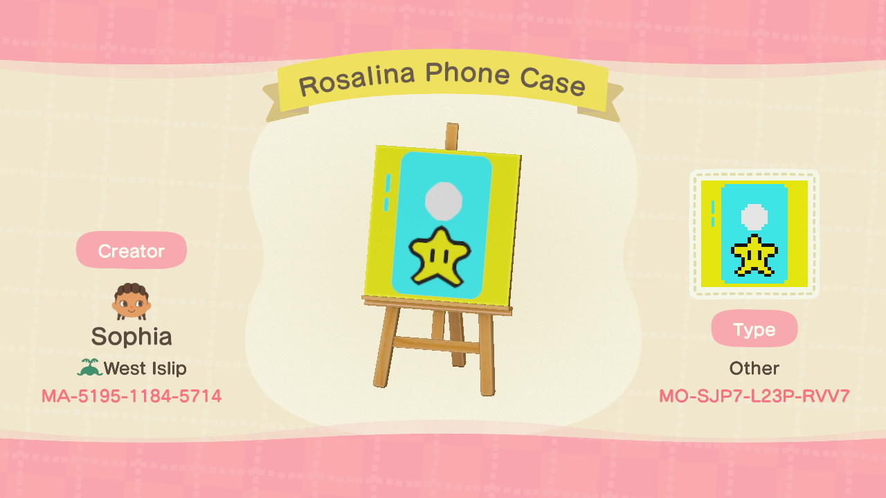Animal Crossing Design Code: MO-SJP7-L23P-RVV7 Rosalina Phone Case