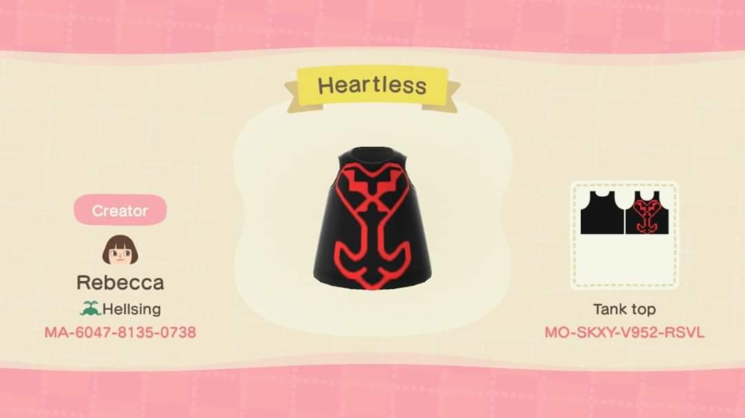Animal Crossing Design Code: MO-SKXY-V952-RSVL Heartless