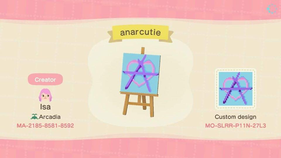 Animal Crossing Design Code: MO-SLRR-P11N-27L3 Pastel Anarchy