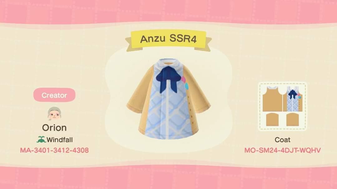 Animal Crossing Design Code: MO-SM24-4DJT-WQHV Anzu SSR4
