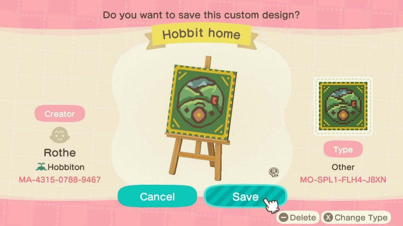 Animal Crossing Design Code: MO-SPL1-FLH4-J8XN Hobbit Home