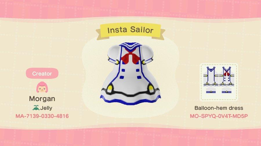 Animal Crossing Design Code: MO-SPYQ-0VAT-MD5P Insta Sailor