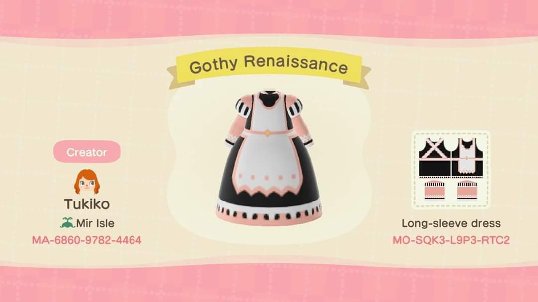 Animal Crossing Design Code: MO-SQK3-L9P3-RTC2 Gothy Renaissance