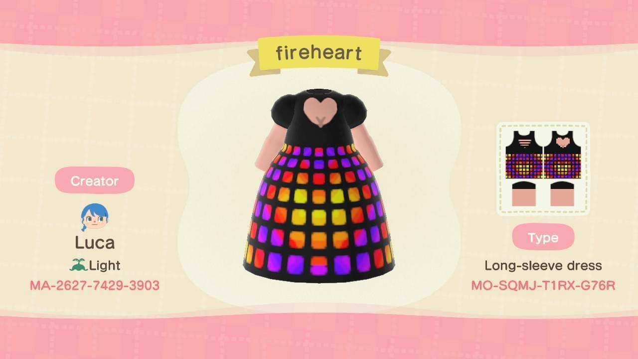 Animal Crossing Design Code: MO-SQMJ-T1RX-G76R Fireheart