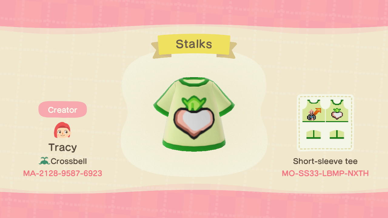 Animal Crossing Design Code: MO-SS33-LBMP-NXTH Stalks
