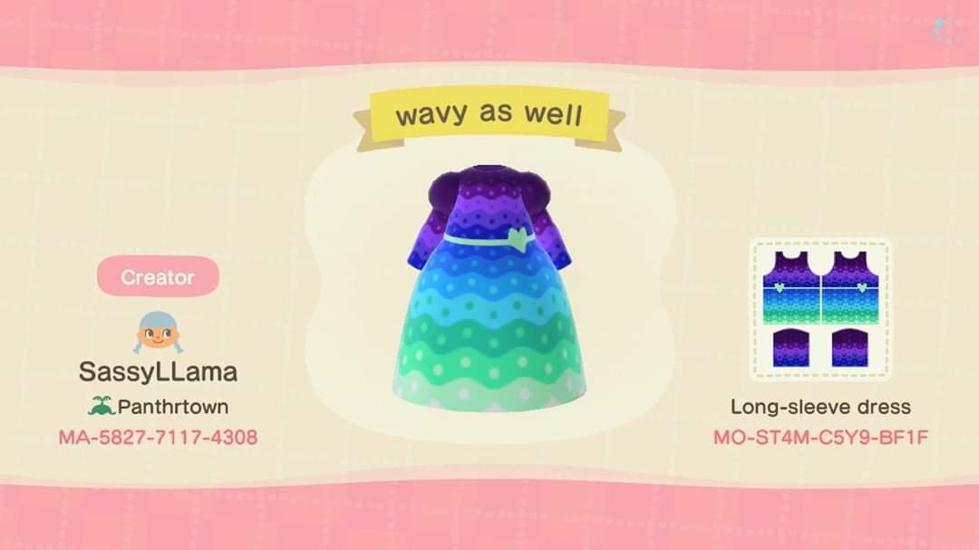 Animal Crossing Design Code: MO-ST4M-C5Y9-BF1F WAVY AS WELL