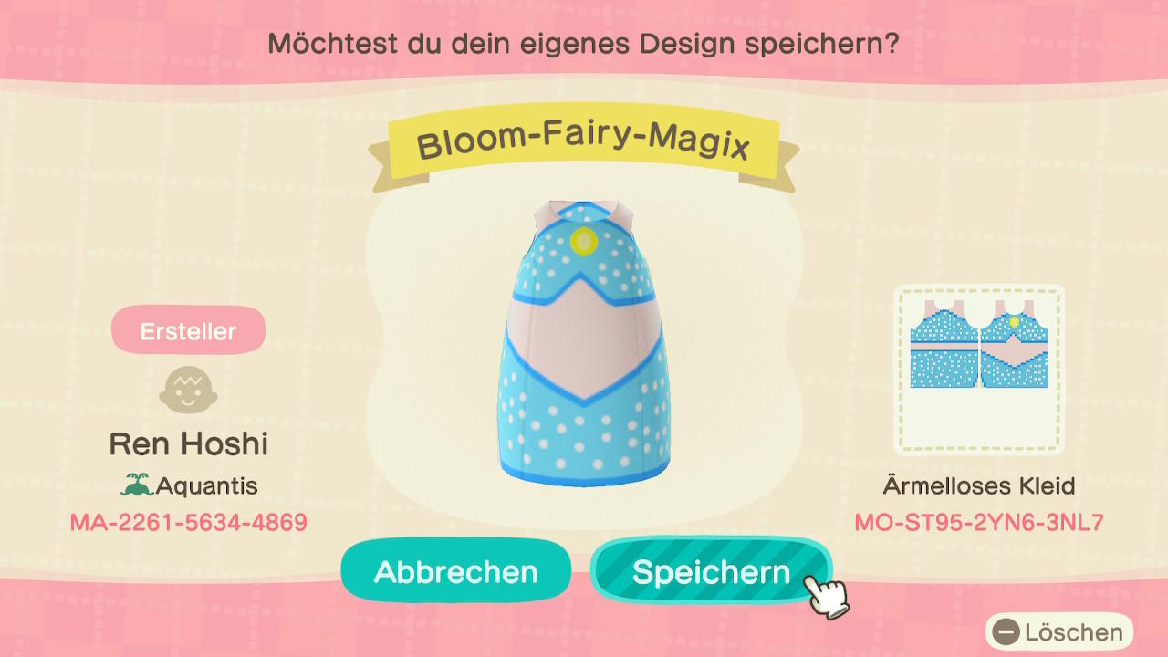 Animal Crossing Design Code: MO-ST95-2YN6-3NL7 Bloom-Fairy-Magix