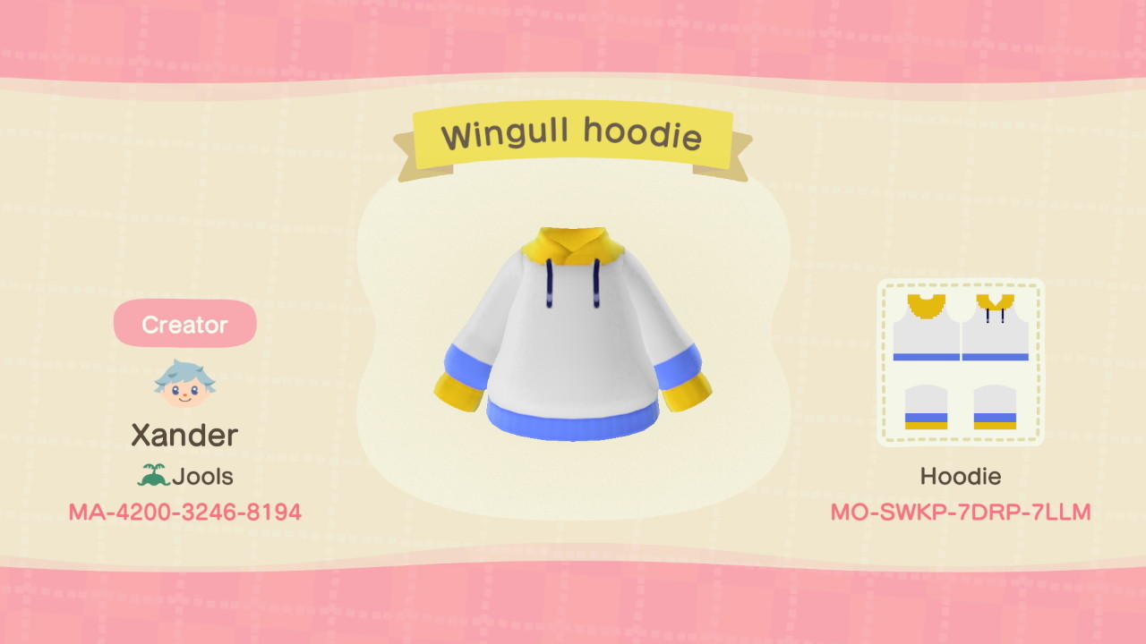 Animal Crossing Design Code: MO-SWKP-7DRP-7LLM Wingull (Pokemon)