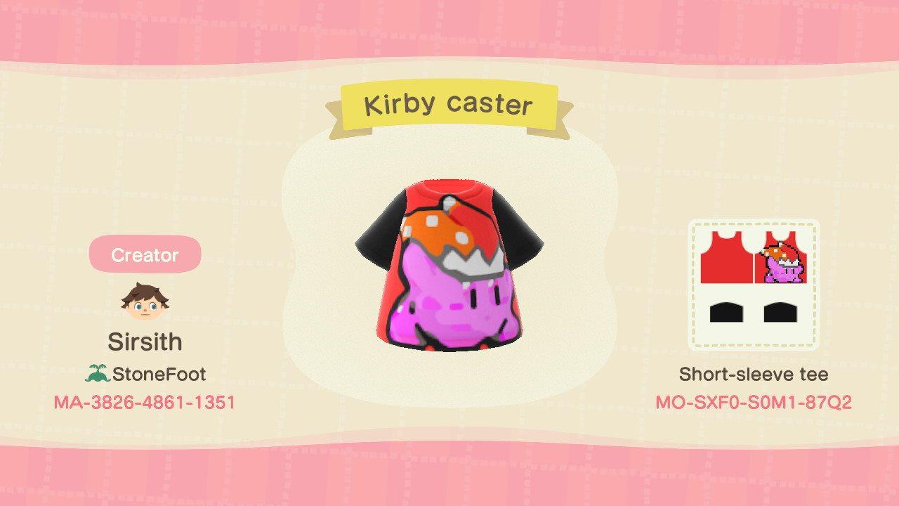 Animal Crossing Design Code: MO-SXF0-S0M1-87Q2 Kirby caster