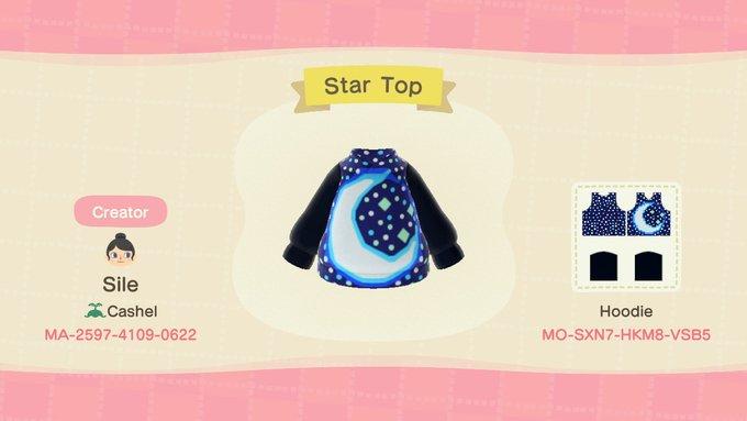 Animal Crossing Design Code: MO-SXN7-HKM8-VSB5 Star Top