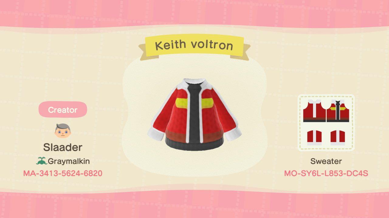 Animal Crossing Design Code: MO-SY6L-L853-DC4S Keith voltron