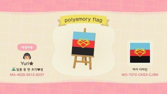Animal Crossing Design Code: MO-T072-CKS3-CJ9M polyamory flag