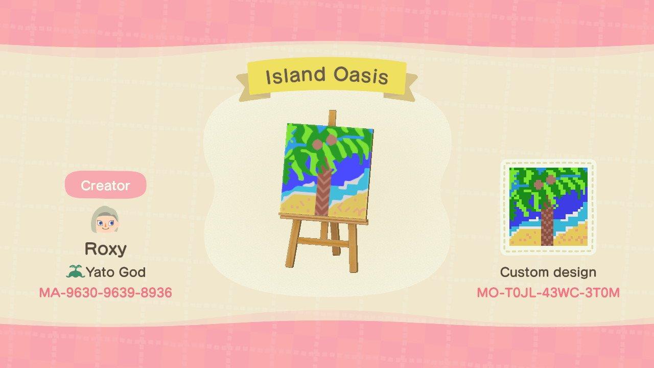 Animal Crossing Design Code: MO-T0JL-43WC-3T0M Island Oasis