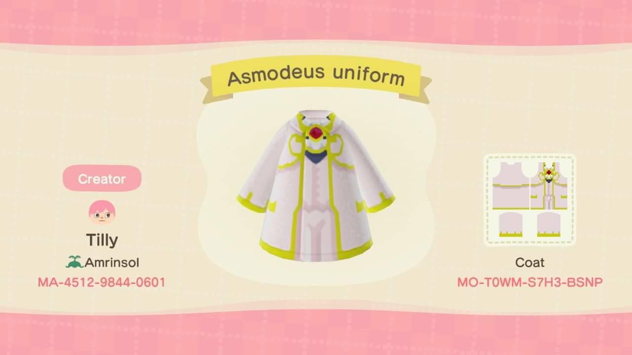 Animal Crossing Design Code: MO-T0WM-S7H3-BSNP Asmodeus uniform