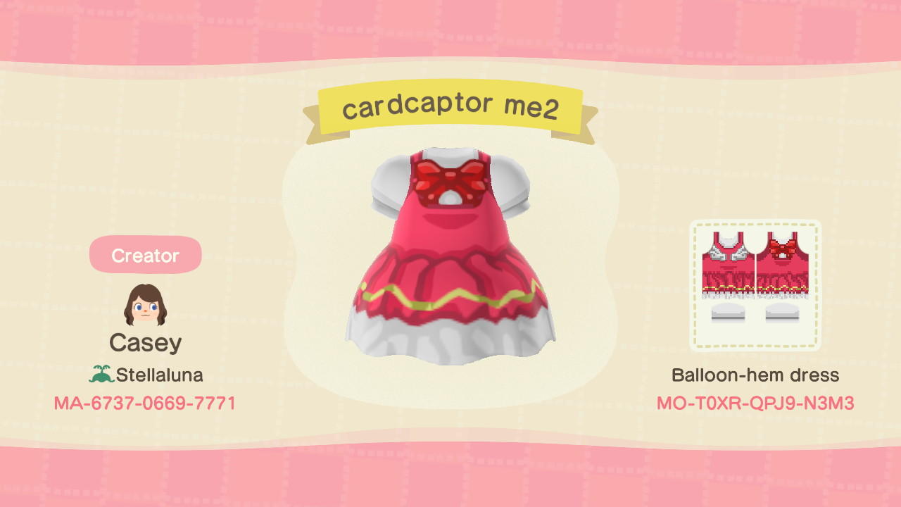 Animal Crossing Design Code: MO-T0XR-QPJ9-N3M3 Cardcaptor Sakura