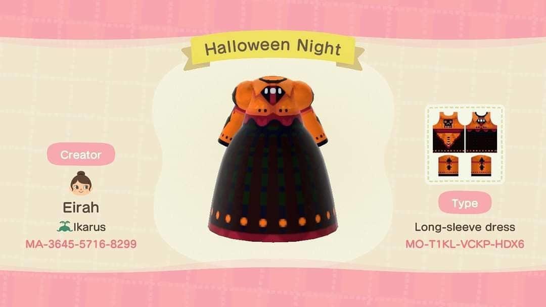 Animal Crossing Design Code: MO-T1KL-VCKP-HDX6 Halloween Night