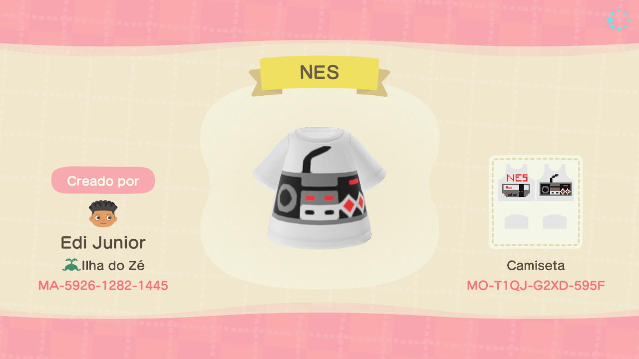 Animal Crossing Design Code: MO-T1QJ-G2XD-595F NES