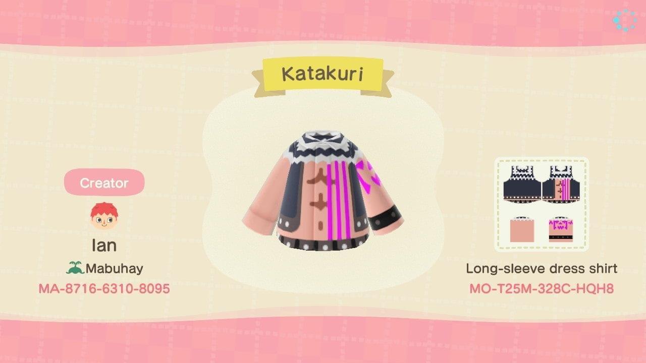 Animal Crossing Design Code: MO-T25M-328C-HQH8 Katakuri